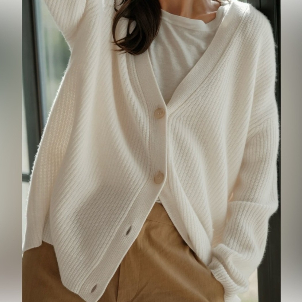Jenni Kayne Ivory Cashmere Cocoon Cardigan - Picture 5 of 12